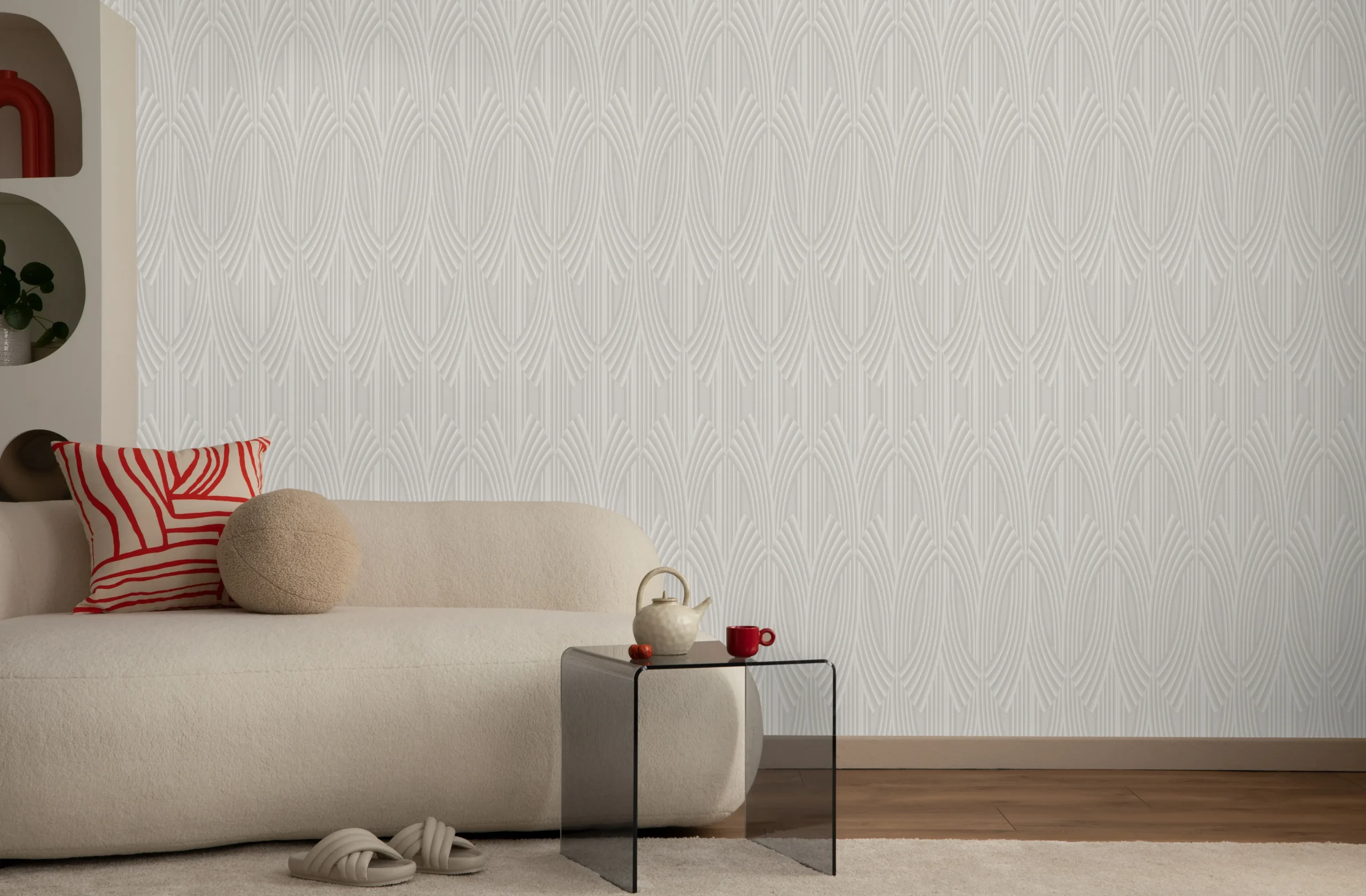 Gray Embossed Wallpaper – Understated Elegance (24102-2)
